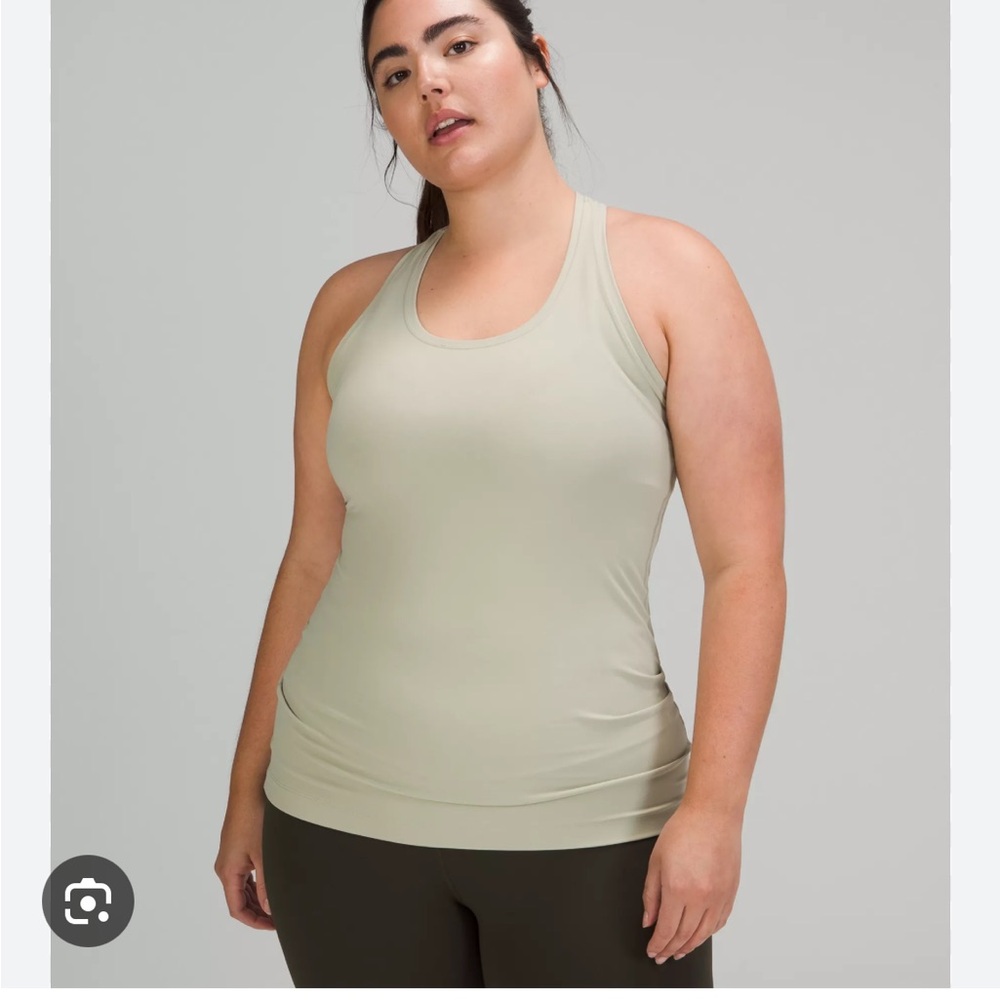 Lululemon cool racer back tank top (nulu) size 18 green fern